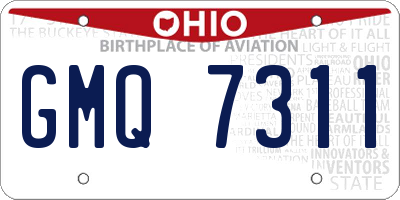 OH license plate GMQ7311