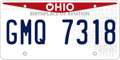 OH license plate GMQ7318