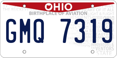 OH license plate GMQ7319
