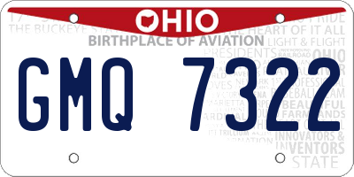OH license plate GMQ7322