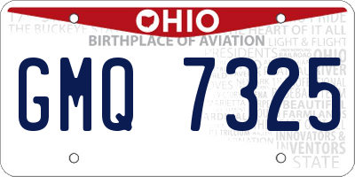 OH license plate GMQ7325