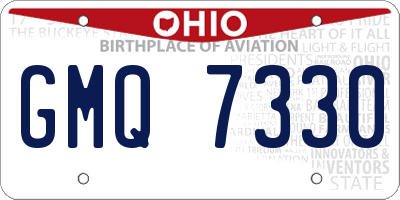 OH license plate GMQ7330