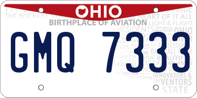 OH license plate GMQ7333