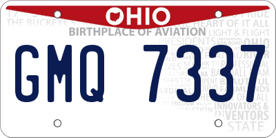 OH license plate GMQ7337