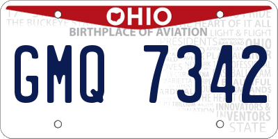 OH license plate GMQ7342