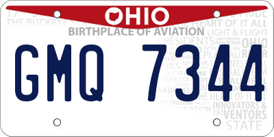 OH license plate GMQ7344