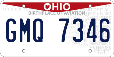 OH license plate GMQ7346