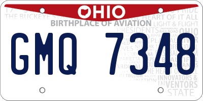 OH license plate GMQ7348