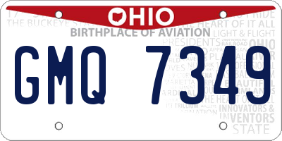 OH license plate GMQ7349