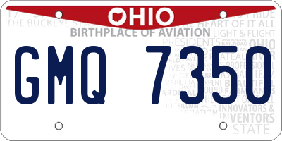 OH license plate GMQ7350