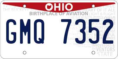 OH license plate GMQ7352