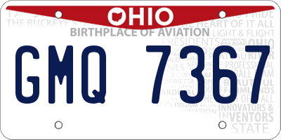 OH license plate GMQ7367