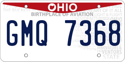 OH license plate GMQ7368