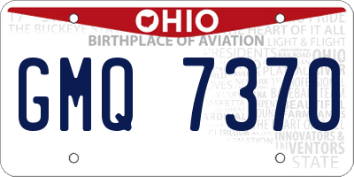 OH license plate GMQ7370