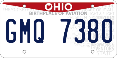 OH license plate GMQ7380