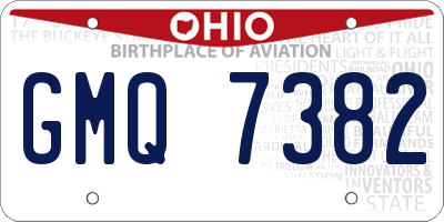 OH license plate GMQ7382