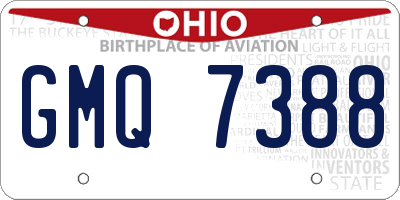 OH license plate GMQ7388