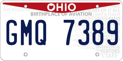 OH license plate GMQ7389