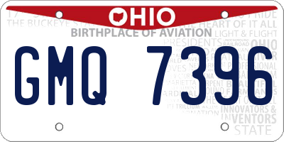 OH license plate GMQ7396