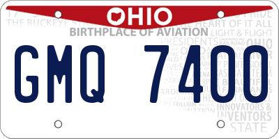 OH license plate GMQ7400