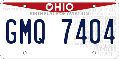 OH license plate GMQ7404