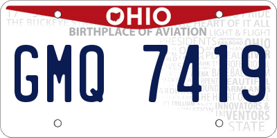OH license plate GMQ7419