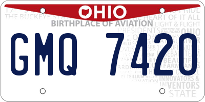 OH license plate GMQ7420