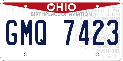 OH license plate GMQ7423