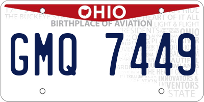 OH license plate GMQ7449