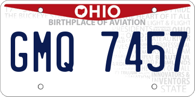OH license plate GMQ7457
