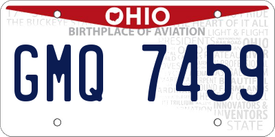 OH license plate GMQ7459