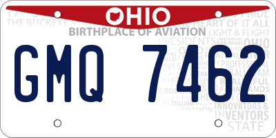 OH license plate GMQ7462