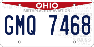 OH license plate GMQ7468
