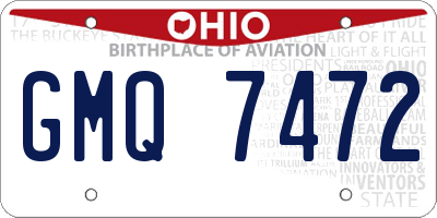 OH license plate GMQ7472