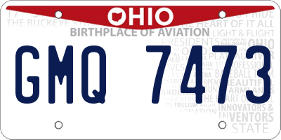OH license plate GMQ7473