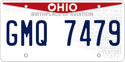 OH license plate GMQ7479