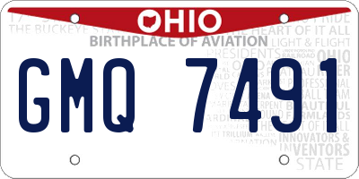 OH license plate GMQ7491