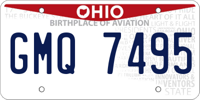 OH license plate GMQ7495