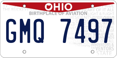 OH license plate GMQ7497