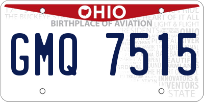 OH license plate GMQ7515