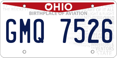 OH license plate GMQ7526