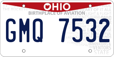 OH license plate GMQ7532