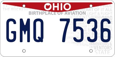 OH license plate GMQ7536