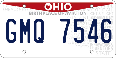 OH license plate GMQ7546