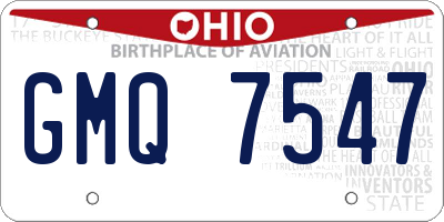 OH license plate GMQ7547