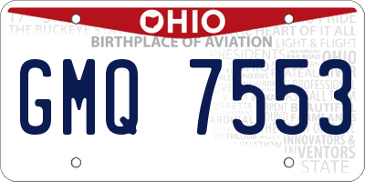 OH license plate GMQ7553