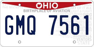 OH license plate GMQ7561