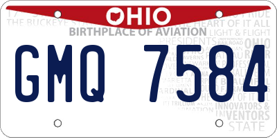 OH license plate GMQ7584