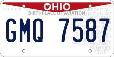 OH license plate GMQ7587