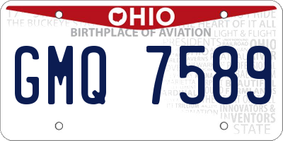 OH license plate GMQ7589